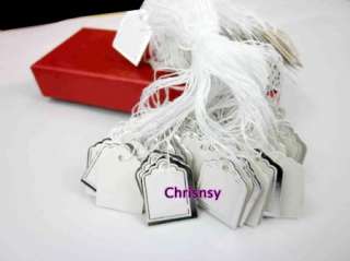 1000pcs Label Jewelry Price Pricing Tags Silver 17x23mm  