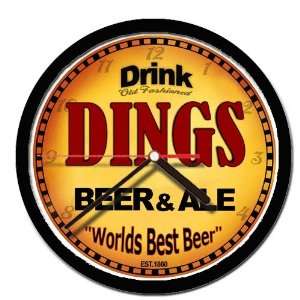  DINGS beer and ale cerveza wall clock 