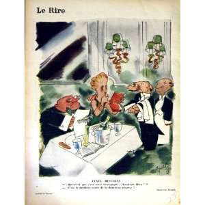 LE RIRE (THE LAUGH) FRENCH HUMOR MAGAZINE DINNER PARTY 