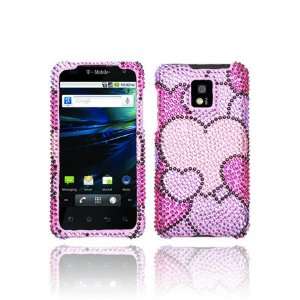 LG P999 T Mobile G2x Full Diamond Graphic Case   Cloudy Hearts (Free 