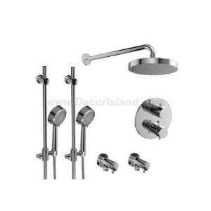 Riobel KIT#5TMBN Â½ Thermostatic system with 2 hand shower rails 