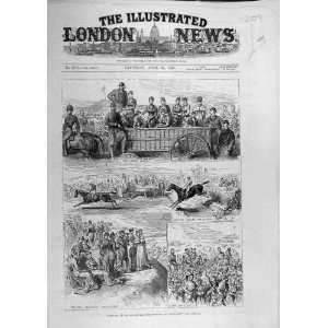  1880 Sketches Regimental Steeplechase Aldershott Print 