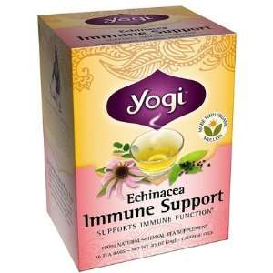 Yogi Tea Echinacea Immune Support, Herbal Supplement, Tea Bags, 16 ct 