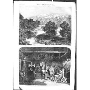   1855 Valley Wharfe Trees Painters Study Roger Fenton