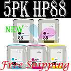 Combo set of 5 HP88XL High Yield ink cartridges for Officejet Pro 