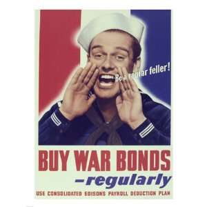  Buy War Bonds Regularly Poster (18.00 x 24.00)