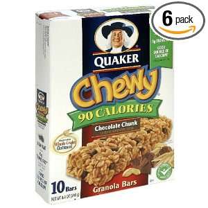 Quaker Chewy Granola Bar Low Fat Chocolate Chunk, 8.4 Ounce (Pack of 6 