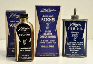 Vintage J.C. Higgins Gun Cleaning Kit Gun oil Solvent and patches 