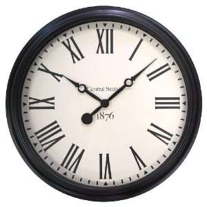   MCS Black 18 Inch Wall Clock, Central Station Design