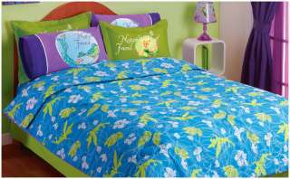 New Girls Blue Green Tinker Bell Comforter Bedding Sheet Set Full 8 