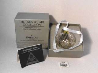 WATERFORD 2001 TIMES SQUARE CHRISTMAS BALL DECORATION   NEW IN BOXST 