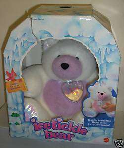 RARE Vintage Mattel Ice Tickle Bear with Lavender Tummy  