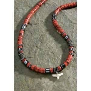  Shark Tooth Red Hematite Necklace