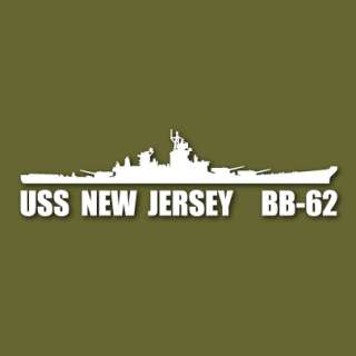 BB 62 USS New Jersey Battleship Vinyl Sticker VSBB62  