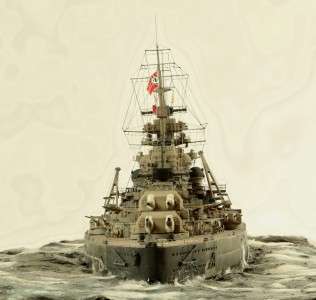 Built 1/350 DKM Bismarck German battleship model ship  
