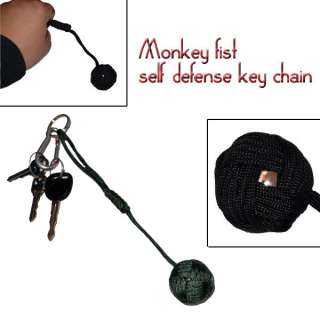 Large Monkey Fist Self Defense Keychain   Olive Green(P 00105)