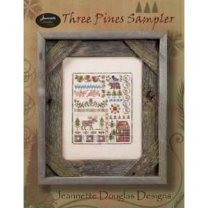  3 Pines Sampler   Cross Stitch Pattern Arts, Crafts 