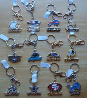 NFL Metal Keychain Fob Team Name & Logo Official licensed ( ALL TEAM 