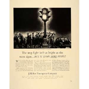  1938 Ad J Walter Thompson Advertising Stoplight Traffic 