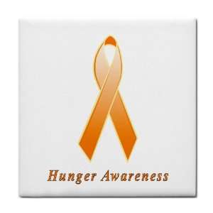  Hunger Awareness Ribbon Tile Trivet 