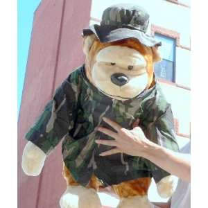  CALOUFLAGE MILITARY THEMED 28 INCHES TALL GIANT BIG PLUSH 