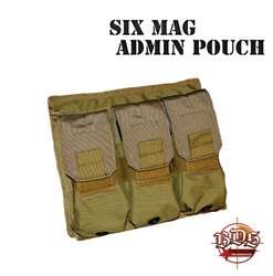 BDS Tactical Six Mag Admin Pouch, Coyote Tan NEW  