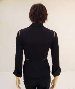 THIERRY MUGLER COUTURE BLACK CUT OUT JACKET MADE IN FRANCE SIZE 36 