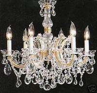 LIGHT MARIA THERESA CHANDELIER WITH TEAR DROP CRYSTAL  