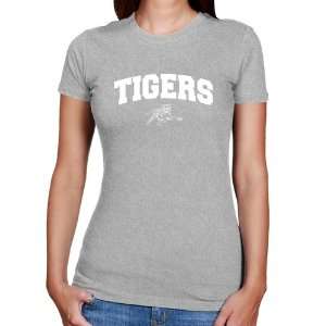  Jackson State Tigers Ladies Ash Logo Arch T shirt Sports 