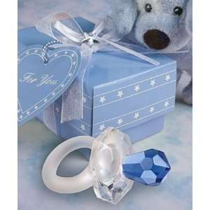    Choice Crystal blue pacifier favors
