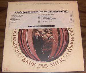 CAPTAIN BEEFHEART safe as milk LP dj copy 1970 reissue  