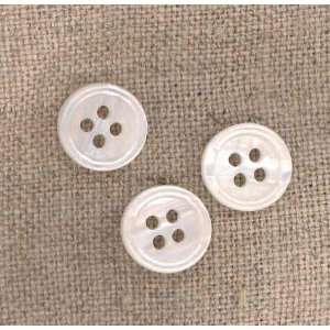  3/8 plastic shirt button clear white By The Each Arts 