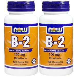  Now Vitamin B 2 (Riboflavin) 100mg , 100 Capsule Health 