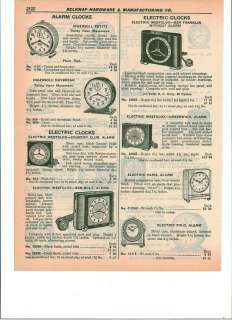 1937 Alarm Clocks Electric Westclox Ben Franklin ad  