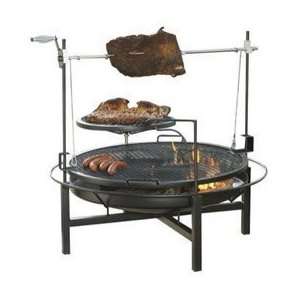   Round Rock 36 Inch Fire Pit Can Barbecue Patio, Lawn & Garden