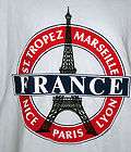 France St. Tropez Marseille Lyon Paris Nice Eiffel Tower Souvenir T 