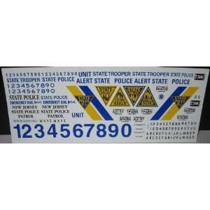  Pursuit 1/24 25 New Jersey State Police Decals
