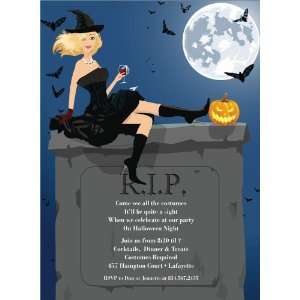  Rip Blonde Halloween Invitations