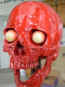 HALLOWEEN HORROR MOVIE PROP   Realistic Resin Human Skull Replica 