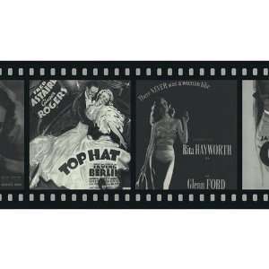   Border Vintage Movie Black and White Film Strip