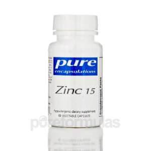  Pure Encapsulations Zinc 15   60 Vegetable Capsules 
