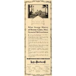  1926 Ad George Harvey Greenhouse Lord Burnham Company 