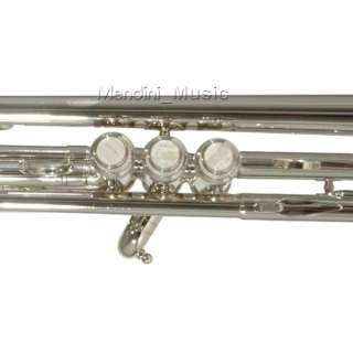 NEW NICKEL PLATED CONCERT BAND MONEL VALVES Bb TRUMPET  