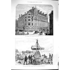  1879 MANCHESTER HOTEL LONDON WAR AMERICA VALPARAISO GUN 