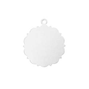   Blank Pendant With Scroll Edge 22mm (1) Arts, Crafts & Sewing