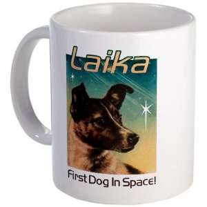  LAIKA Cosmonaut dog Vintage Mug by  Kitchen 
