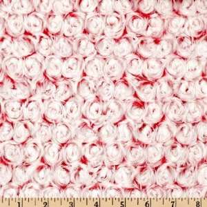   Frosted Rose Red/White Fabric By The Yard Arts, Crafts & Sewing