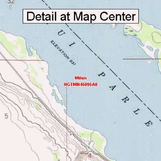  USGS Topographic Quadrangle Map   Milan, Minnesota (Folded 