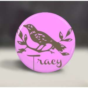   , Personalized   Pink & Brown Bird, Bridesmaid Gift, Shower Favor