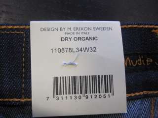 Nudie Jeans Average Joe Dry Organic NWT sz 32 36 $250  